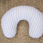 Feeding Pillow Cover Beige And White Stripe Soft Beige And White Bee Set
