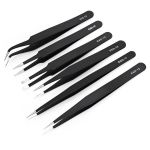 6 In 1 Stainless Steel Anti Static Tweezer Set