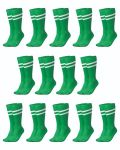Soccer Socks - Set Of 14 Pairs - Emerald/white