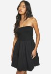 Cotton Puffball MINI Dress - Black