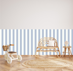 Striped Panel Wall Sticker- Dusty Blue
