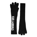 K essential Long Logo Gloves -black