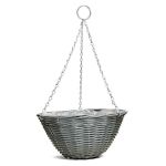 Ratan Effect Hanging Basket - Dark Grey O02892