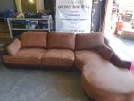 Suede Leather Couch L Shaped Corner In An Excellent Condition R7500