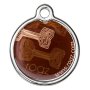 Rogz Id Tagz Large 31mm Metal Tag - Mocha Bone
