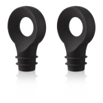 Vacu Vin Bottle Stopper Black Set Of 2