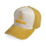 Washed 6 Panel Peak - Mustard