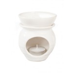 Escentia White Stoneware Oil Burner