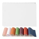 Fit Meal Prep 50 Pack Disposable Paper Placemats 14 X 10 Inch White With Decorative Wavy Scalloped Edge For Restaurant Catering