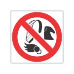 No Wearing Of Loose Clothing Ties Jewellery Safety Sign