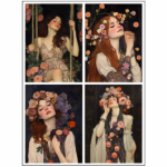 Tear Resistant Deco Print A6 Klimt Floral