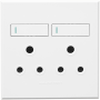 3VW22 2X16A Double Socket Outlet 100X100MM White 3