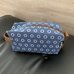 Shwe Rectangular Toiletry Bag - Navy Circles