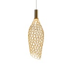 Glowtide Metal LED Pendant In Medium And Large Gold Chrome Black - Large Black