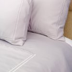 Exclusive Collection 1000 Thread Count Cotton Rich Two Line Satin Stitch DUVET COVER SET - Silver - S-king 260 X 240CM