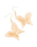 Goldair Gold 3D Fine Butterfly Drop Earrings