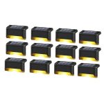 12-PIECE Outdoor Solar Deck Lights