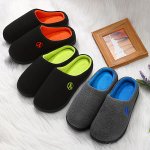 Men's Home Shoes Anti Slip Memory Foam Slipper For Indoor Walking Spring Autumn And Winter