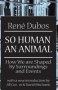 So Human An Animal - How We Are Shaped By Surroundings And Events   Hardcover