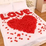 1000PCS Rose Petals Fake Rose Petals Romantic Night Wedding Decoration Party Activity Shooting Tool Suitable For Couples Diy Han