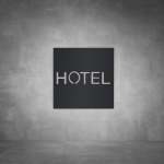 Hotel Sign - Black - Powder Coated Aluminum