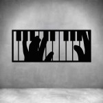 Playing Piano - Rust Coat L 400 X H 1000MM