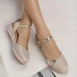 Women's Espadrille Wedge Sandals Casual Closed Toe Ankle Strap Shoes Versatile Slingback Sandals