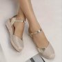 Women's Espadrille Wedge Sandals Casual Closed Toe Ankle Strap Shoes Versatile Slingback Sandals