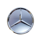 Mercedes Centre Wheel Hub Cap 75MM - Single Silver Chrome