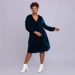 Plus Size Joy & Ash Velour Wrap Dress