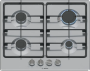 Bosch Serie 2 Gas Hob Stainless Steel PGP6B5K60Z