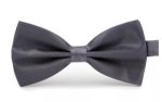Charcoal Silk Bowtie