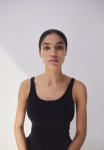 Ribbed Vest Top - Black