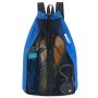 Wandf Swim Bag Mesh Drawstring Backpack Beach Backpack For Swimming Gym And Workout Gear Navy Blue.