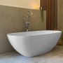 Aurora Polished White Bath + Basin Combo