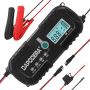 Car Battery Charger 12V 6A Smart Battery Trickle Charger Automotive 12V Battery Maintainer Desulfator With Temperature Compensation For Car Motorcycl