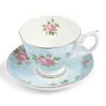 Blue Teacup And Saucer Set