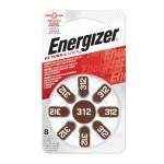 Energizer Hearing Aid Battery 312 Brown 8 Pack Zinc Air E304132600