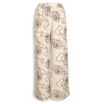 Brown Embroidery Pants