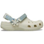 Classic Denim Flower Adjustable Backstrap Clog Kids Age 5+ - Summit White J6