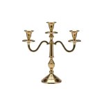 Candle Holder Aluminium 29X10X30CM - Gold - Cone Base