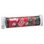 Tuffy Bag On Roll Drawstring Black 20PCE