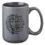 Be Strong & Courageous Grey Ceramic Mug Joshua 1:9