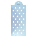 Plastic Stencil Small Heart Pattern 15 X 31CM