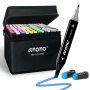 Anono 168 Colors Alcohol Markers Set Dual Tips Art Markers For Drawing Sketch Markers For Adult Coloring Books Ink Alcohol Based Markers For Kids