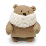 Winter Bear In Cream Scarf