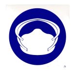 Mandatory Safety Signage Dust Mask Plastic 19CM X 19CM