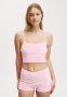 Cotton On Cropped Tankini Swim Top - Malibu Pink Velvet
