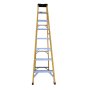 Ladder 8 Step Single Sided Partial Fibre-glass