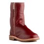 Leather Kudu Fur Boots - Red